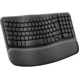 Logitech - Wave Keys - Draadloos Toetsenbord - Ergonomisch - Azerty - Grafiet