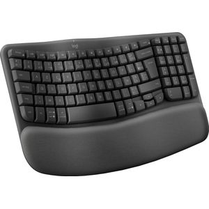 Logitech - Wave Keys - Draadloos Toetsenbord - Ergonomisch - Azerty - Grafiet