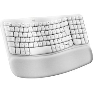 Logitech Wave Keys for Mac - Draadloos Toetsenbord - Ergonomisch - Off White