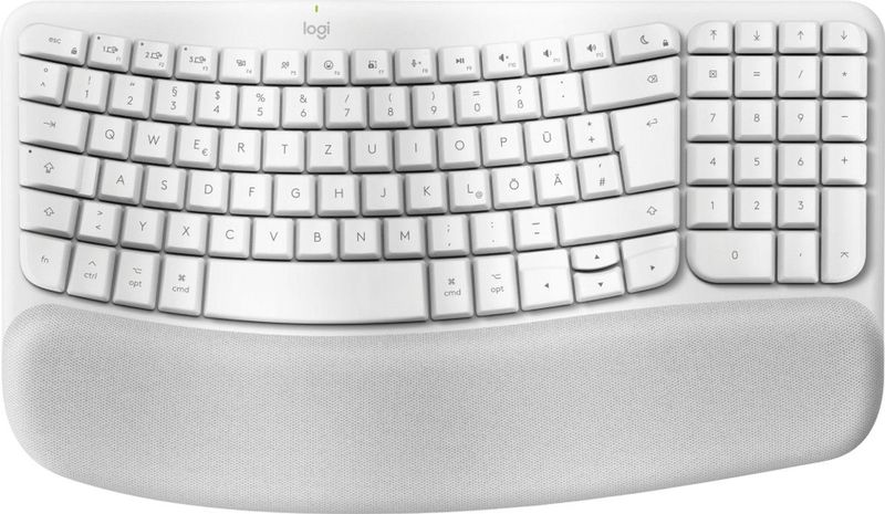 Logitech Wave Keys for Mac toetsenbord Thuis/Werk Bluetooth QWERTZ Duits Wit