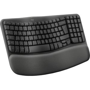 Logitech - Wave Keys - Draadloos Toetsenbord - Ergonomisch - Zwart