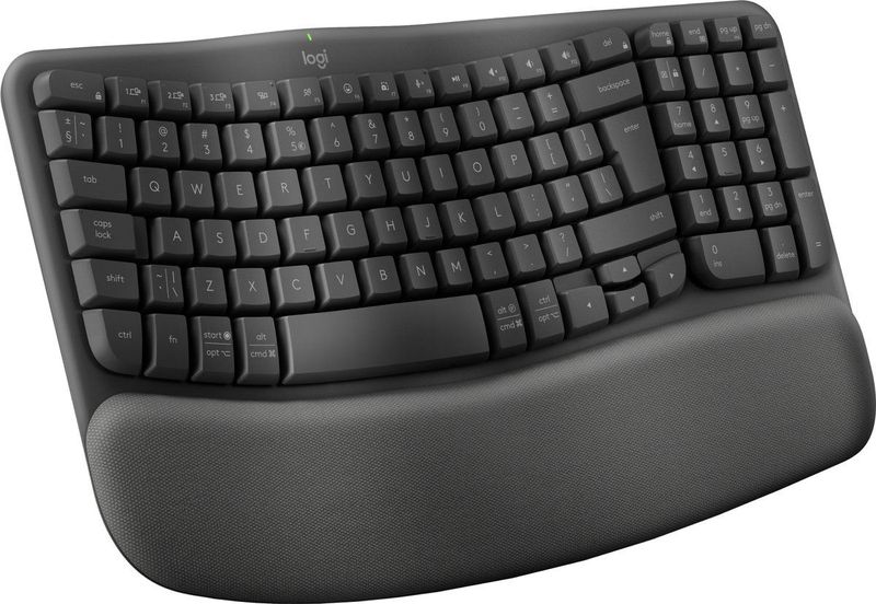 Logitech - Wave Keys - Draadloos Toetsenbord - Ergonomisch - Zwart