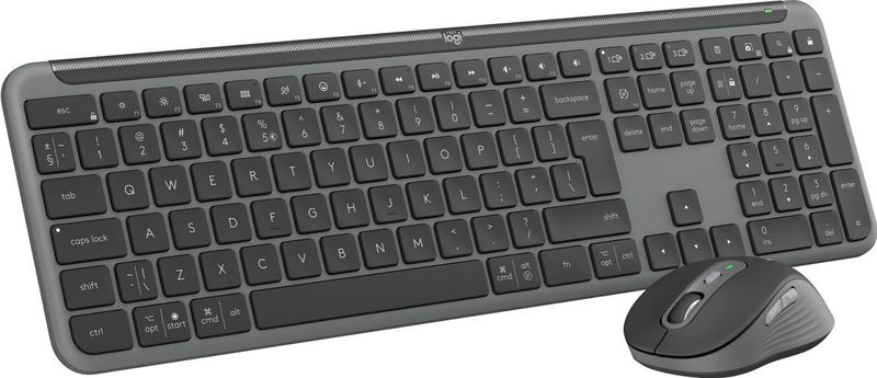 Logitech - MK950 Signature Slim - Draadloos Toetsenbord en Muis - Zwart - Kunststof