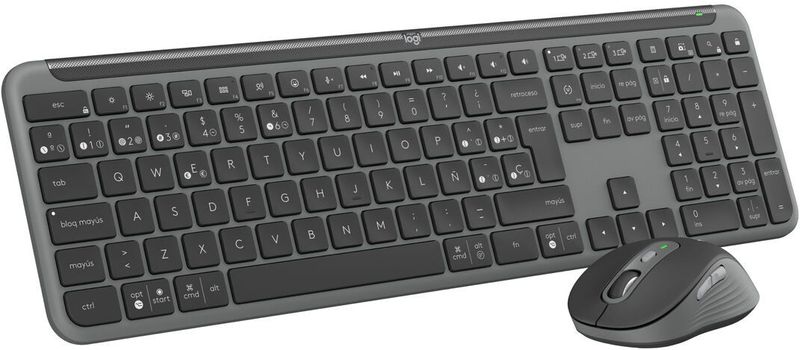 Logitech MK950 Toetsenbord En Muis - Draadloos - Grafiet - QWERTY Spaans