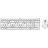 Logitech MK950 Signature Slim toetsenbord Inclusief muis RF-draadloos + Bluetooth QWERTZ Duits Grafiet, Wit