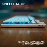 Logitech G915 X Lightspeed Draadloos Gaming Toetsenbord Tactile FR Azerty Wit