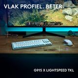 Logitech G G915 X LIGHTSPEED TKL draadloos gamingtoetsenbord, ultraplat, dubbellaagse PBT-toetsen, volledig programmeerbare toetsen, RGB-achtergrondverlichting, GL Brown Touch - PC/Mac, FRA AZERTY -