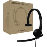 Logitech - H570e - USB-headset - Zwart - Bedraad - Ruisonderdrukkende Microfoons