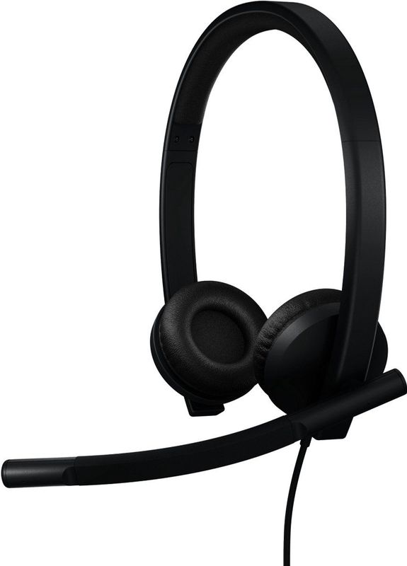 Logitech - H570e - Headset - Zwart - USB-C - Ruisonderdrukkende Microfoons