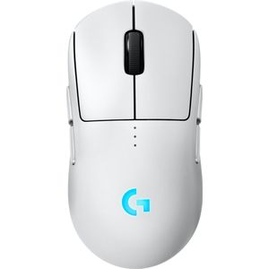 Logitech G PRO 2 LIGHTSPEED kabellose Gaming-Maus für Rechts- oder Linkshänder, mit bis zu 4 anpassbaren und umschaltbaren magnetischen Seitentasten, 44K-DPI-Sensor, USB-C, PC/Mac - Weiß