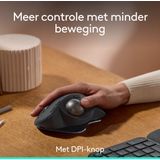 Logitech - Mx Ergo S - Trackball - Zwart - Ergonomisch Ontwerp
