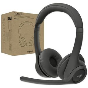 Logitech - Zone 305 - Headset - Zwart - 16 uur Gesprekstijd - USB Type-C