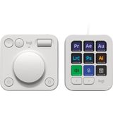 Logitech - MX Creative Console - Toetsenblok - Lichtgrijs - Inclusief 3 maanden Adobe Creative Cloud