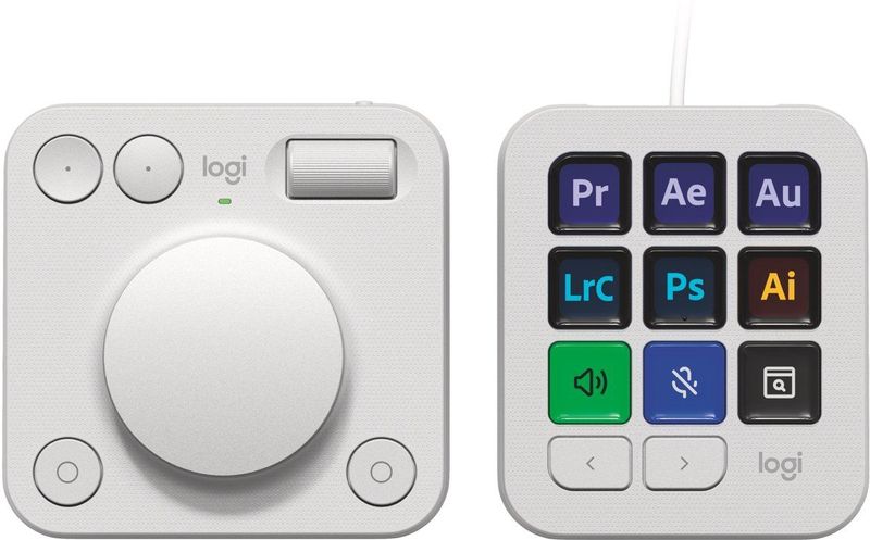 Logitech - MX Creative Console - Toetsenblok - Lichtgrijs - Inclusief 3 maanden Adobe Creative Cloud