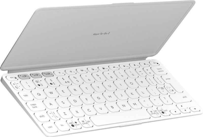 Logitech - Keys-To-Go 2 - Draagbaar Bluetooth-Toetsenbord - Lichtgrijs - US INT'L QWERTY
