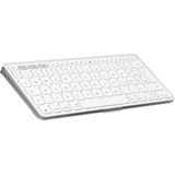 Logitech Keys-To-Go 2, mobile kabellose Tastatur für iPad mit integriertem Schutzcover, schlanke und kompakte, für iPad, iPhone, Mac und Apple TV, einfacher Gerätewechsel, DEU QWERTZ-Layout - Hellgrau
