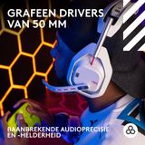 Logitech - A50 LIGHTSPEED Draadloze Gaming Headset - Wit - PRO-G GRAPHENE