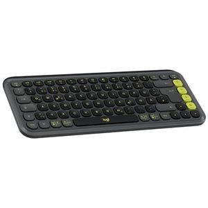 Logitech POP ICON KEYS kabellose Bluetooth-Tastatur, komfortables Tippen, programmierbare Tasten, Easy-Switch zwischen bis zu 3 Geräten, für Notebook, Tablet, PC, Deutsches QWERTZ-Layout – Grafit