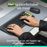 Logitech POP Icon Keys Draadloos Toetsenbord Bluetooth Azerty FR Graphite