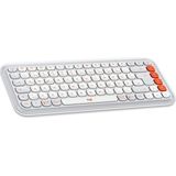 Logitech - Pop Icon Keys - Toetsenbord - Wit, Oranje - Draadloos