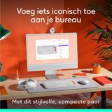 Logitech POP Icon Combo - Toetsenbord en Muis - Bluetooth - Qwerty US - Off White