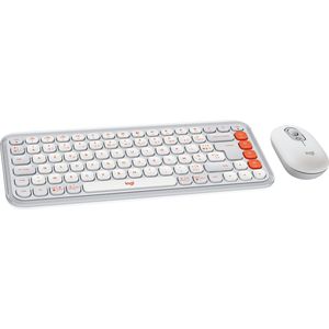 Logitech POP Icon Combo Toetsenbord en Muis Bluetooth Azerty FR Off White