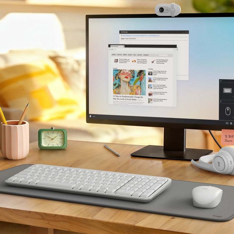 Logitech MK250 - Toetsenbord - Grijs