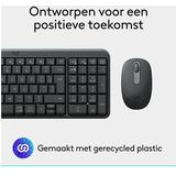 Logitech - Mk250 - Draadloos Toetsenbord En Muis - Zwart - Gerecycled Plastic