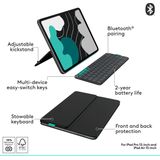 Logitech Flip Folio Toetsenbord Hoes QWERTY - Zwart - Voor iPad Pro (2024) / iPad Air (2025) 13 inch