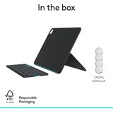 Logitech Flip Folio Toetsenbord Hoes QWERTY - Zwart - Voor iPad Pro (2024) / iPad Air (2025) 13 inch