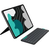 Logitech Flip Folio Toetsenbord Hoes QWERTY - Zwart - Voor iPad Pro (2024) / iPad Air (2025) 13 inch