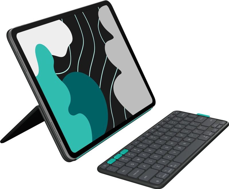 Logitech Flip Folio Toetsenbord Hoes QWERTY - Zwart - Voor iPad Pro (2024) / iPad Air (2025) 13 inch