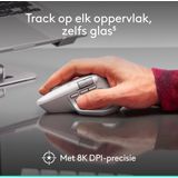 Logitech - MX Master 4 for MAC - Ergonomische muis - Pale Grey - Optisch - 9 knoppen - Wit