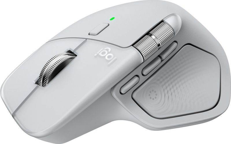 Logitech - MX Master 4 for MAC - Ergonomische muis - Pale Grey - Optisch - 9 knoppen - Wit