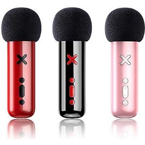 DKE Bluetooth-luidspreker Microfoon-anker Verander de geluid Microfoon K Song Live Telefoon Wired Condensor Microfoon 13 * 4cm (Color : Black)