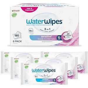 WaterWipes - Adult Care - 6 Pakken - 180 Vochtige Doekjes - Voor Gevoelige Huid