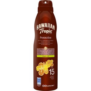 Hawaiian Tropic Glowing Protection Dry Oil Spray SPF 15 - 177 ml