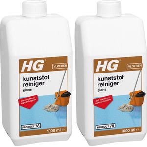 HG Kunststof Reiniger Glans - Glansreiniger Voedend - 500ml - 2 stuks!