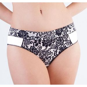 ORHIDEJA beige met zwarte kanten print slip 42