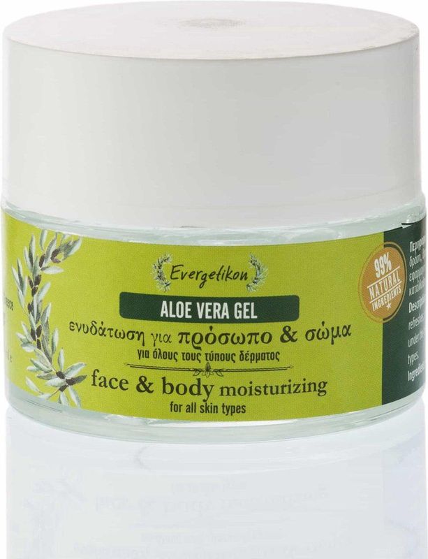 Aloë Vera Gel Huidverzorging, vochtinbrengend en helend. 50ml - Evergetikon
