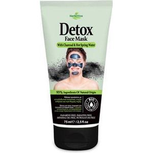 HerbOlive Gezicht Masker Detox *Houtskool & Warm Bronwater* 75ml