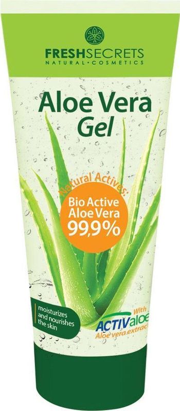 Fresh Secrets Aloë vera-gel, 99,9% biologische actieve aloë vera, 230 ml