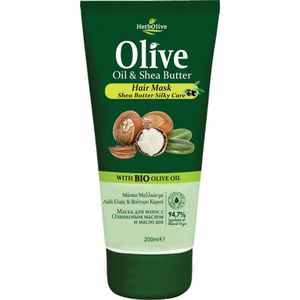 Herbolive - Haarmasker - Olijfolie & Shea Butter - 200ml - Zijdezachte Verzorging