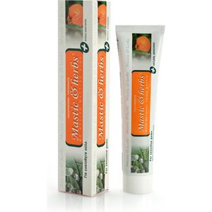 Mastic & Herbs Natuurlijke Tandpasta mandarijn - 2 stuks voordeelverpakking