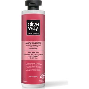 Oliveway Natuurlijke shampoo voor droog gekleurd en beschadigd haar zorgt voor behoudt van de kleur van het haar en herstelt beschadigd haar - Voordeelverpakking -500ml