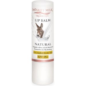 Donkey Milk Treasures Natural Lip Balm SPF 15 3,2gr | Natuurlijke Lippenbalsem Tegen Droge Lippen