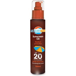 AegeanSun Natural Sunscreen Oil spf 20 100ml | Huid en Zon bescherming