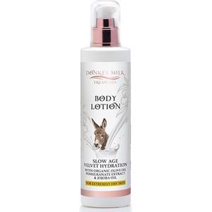Bodylotion Donkey Treasures Slow Age 250ml | Verwen je huid met fluweelzachte hydratatie, Biologische Olijfolie, Granaatappel en Jojoba Olie
