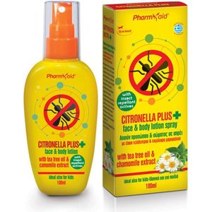Protection Lotion Citronella Plus 100ml – Natuurlijk Beschermende Gezichts- en Lichaamslotion met Citronella, Tea Tree & Kamille voor Insectwering en Zachte Huidverzorging