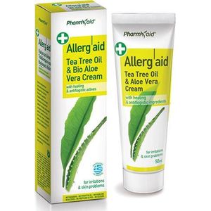 Pharmaid Allerg Αid Tea Tree Oil & Aloe Vera 50ml: Krachtige Verzachtende Anti-Allergische Crème voor Geïrriteerde Huid
